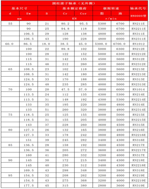 圓柱滾子軸承（無(wú)外圈）RN0000型-4